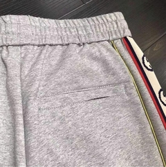 Calça Moletom Gucci Cinza Italiana - comprar online