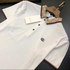 Camisa Polo Gucci Branca Italiana - loja online