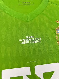 CAMISETA DE ARQUERO VERDE DIBU MARTINEZ FINAL vs FRANCIA MUNDIAL QATAR 2022 - AFA en internet