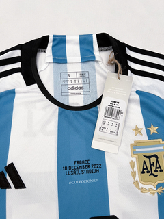 CAMISETA FINAL ARGENTINA - FRANCIA MUNDIAL QATAR 2022 - AFA (Aeroready) en internet