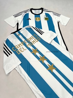 CAMISETA FESTEJOS ARGENTINA CAMPEÓN DEL MUNDO 2022 - 3 ESTRELLAS - comprar online