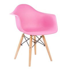 Cadeira Infantil DAR Wood Rosa Claro Eames