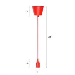luminaria-com-soquete-lampada-e-cabo-textil-vermelha