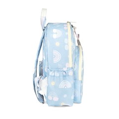 Kit Mochila + Lancheira Infantil Arco-Íris Azul - Masterbag Kids - comprar online