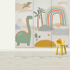 Painel de Parede Dino Maxi Arco-Íris - Mimoo Toys´n Dolls