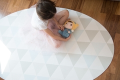Playmat Oval Triângulos Azul - Mimoo Toys´n Dolls
