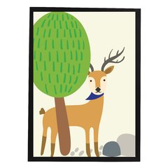 quadro-floresta-cervo-mama-loves-you