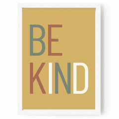 quadro-be-kind-fundo-amarelo-grao-mimoo-toys