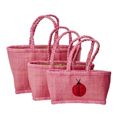 sacola-de-rafia-pink-ladybug-rice-dk