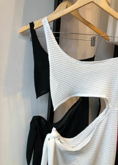 VESTIDO RENATA BLANCO ( CON NUDO) - tienda online