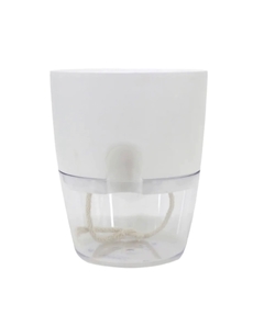 Vaso Acqua auto irrigável 12x14 cm Branco