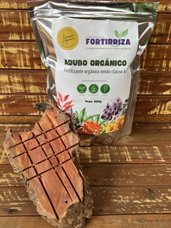 Adubo orgânico Fortirriza 500 gramas + 1 placa de nó de pinho - comprar online