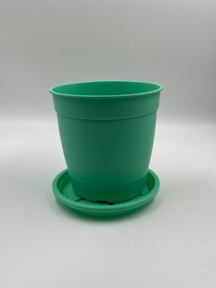 Vaso / pote com prato Aquarela - comprar online