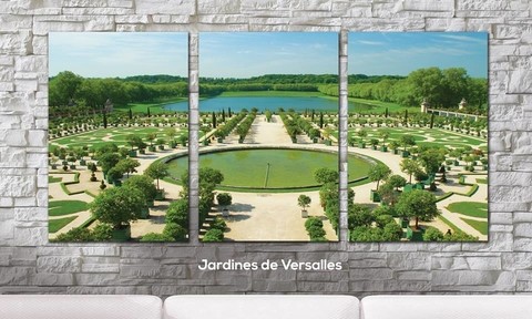 Cuadros - Triptico Paris Jardines de Versalles