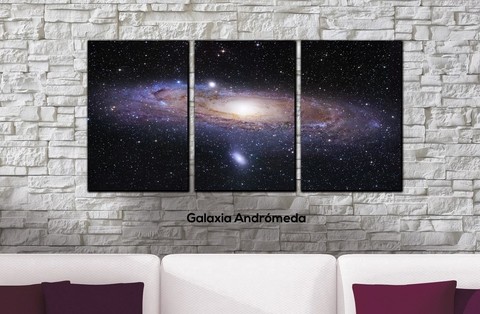 Cuadros - Tríptico Imagen del Espacio 2 Galaxia Andrómeda - comprar online