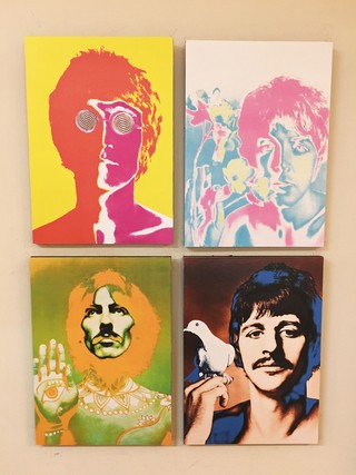 Combo 4 cuadros The Beatles colores - comprar online