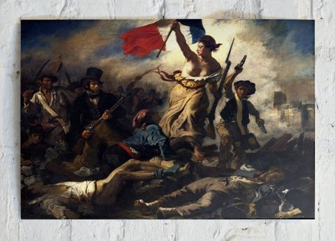 Cuadro La Libertad Guiando al Pueblo de Delacroix