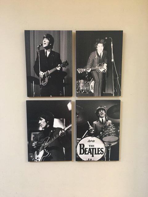 Combo 4 cuadros The Beatles Blanco y Negro