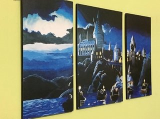 Cuadros - Tríptico Hogwarts Botes MLM (Total 66,7x40 cm) - comprar online