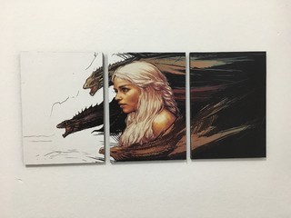 Cuadros - Tríptico Daenerys Targaryen Modelo 1 - comprar online