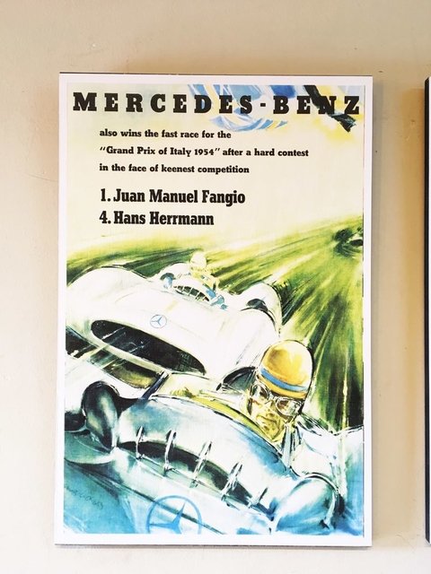 Cuadro Juan Manuel Fangio Gran Premio de Italia 1954 en internet