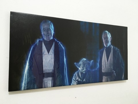 Cuadro Star Wars Fantasmas Jedi Anakin Skywalker, Yoda y Obi Wan Kenobi - comprar online