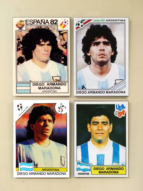 Combo 4 cuadros Maradona Figuritas - comprar online