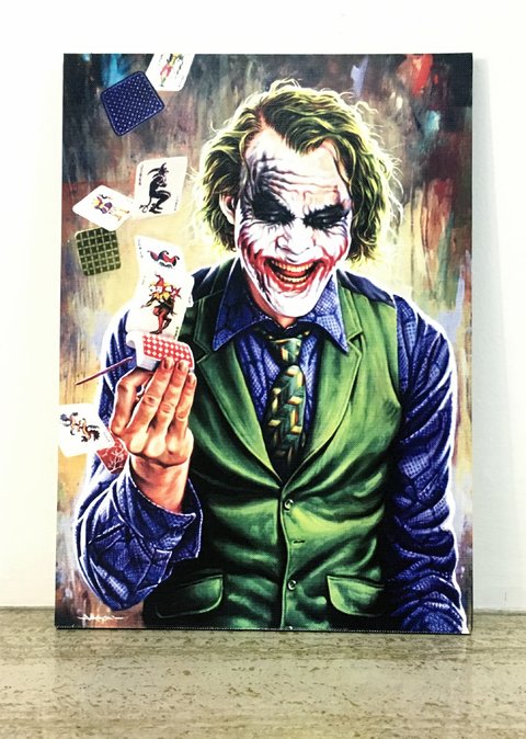 Cuadro Joker Heath Ledger Cartas 1