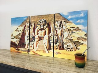 Cuadros - Tríptico Iron Maiden Powerslave pirámides - comprar online