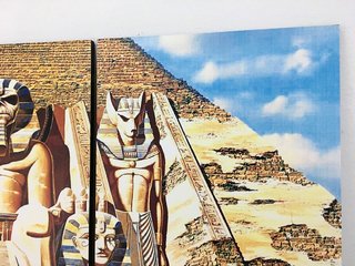 Cuadros - Tríptico Iron Maiden Powerslave pirámides - Deco Delorean