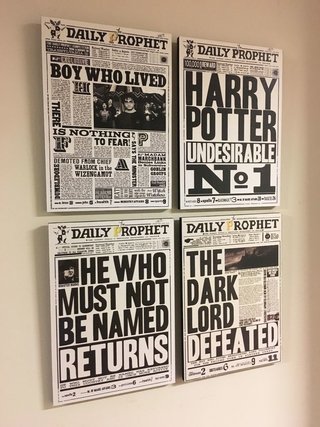 4 Cuadros Harry Potter Diarios - comprar online