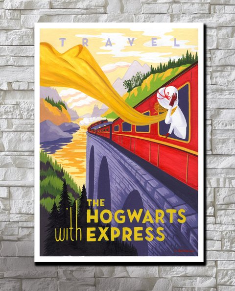 Cuadro Harry Potter The Hogwarts Express Vintage - comprar online