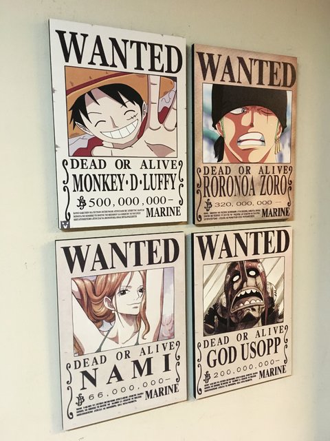 Combo 4 cuadros One Piece