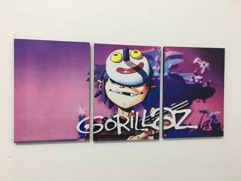 Cuadro tríptico Gorillaz 02