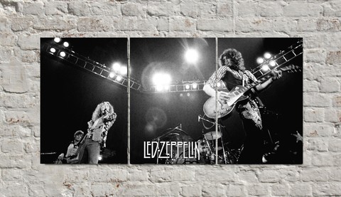 Cuadros - Triptico Led Zeppelin Jimmy Page y Robert Plant