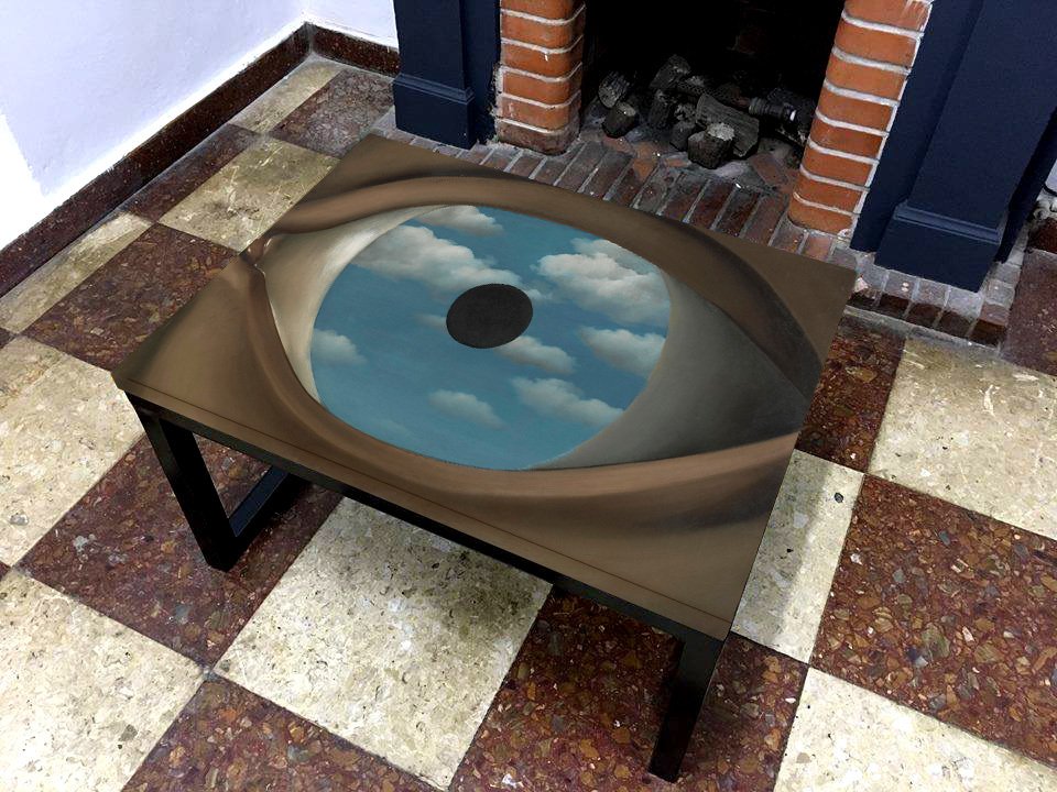Mesa El espejo falso René Magritte