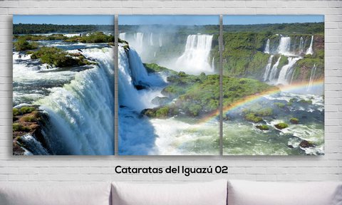 Cuadros - Tríptico Argentina Cataratas del Iguazú 02 - comprar online