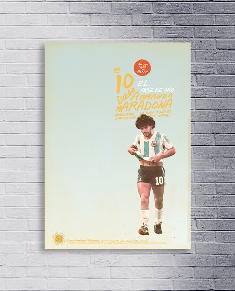 Cuadro vintage Jugadores Maradona F025 - comprar online
