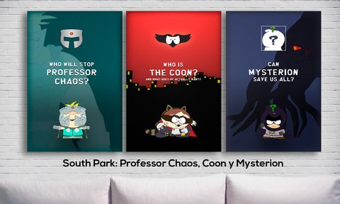 Cuadro South Park: Professor Chaos, Coon y Mysterion