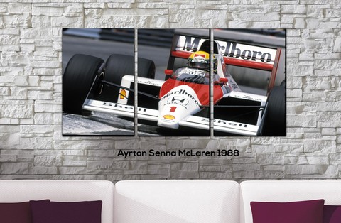 Cuadros - Tríptico Ayrton Senna 11 - comprar online