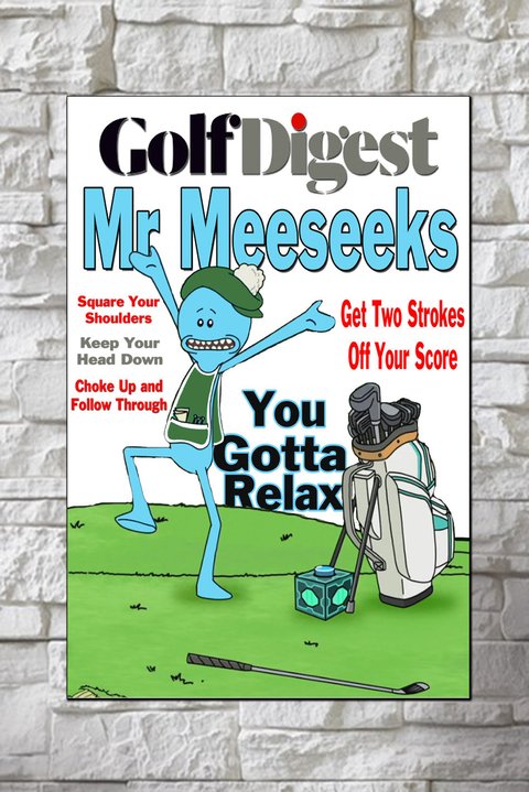 Cuadro Rick y Morty Mr. Meeseeks Golf - comprar online