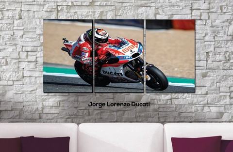 Cuadros - Tríptico Jorge Lorenzo Ducati - comprar online