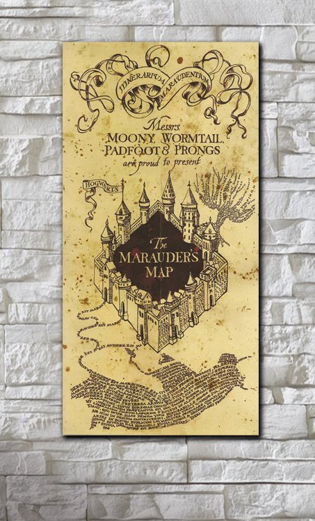 Cuadro Harry Potter Mapa del Merodeador Central - comprar online