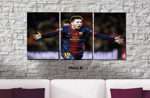 Cuadros - Tríptico Messi 6 - comprar online
