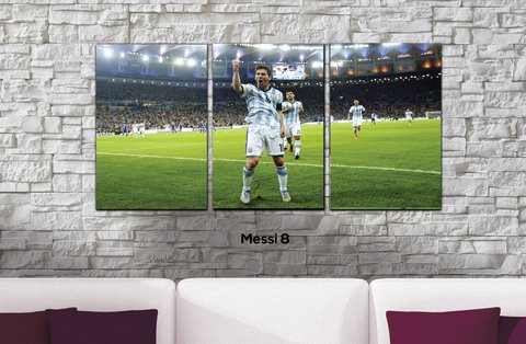 Cuadros - Tríptico Messi 8 - comprar online