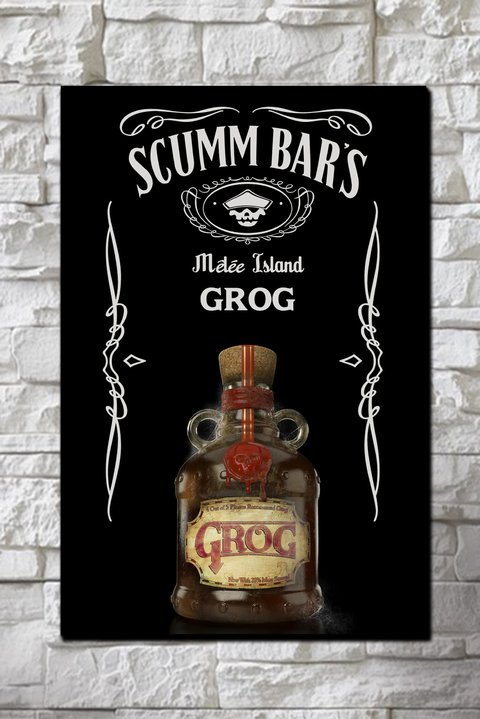 Cuadro Monkey Island Scumm Bar Grog - comprar online