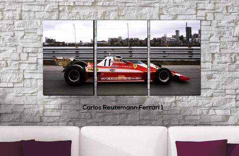 Cuadros - Tríptico Carlos Reutemann Ferrari 1 - comprar online