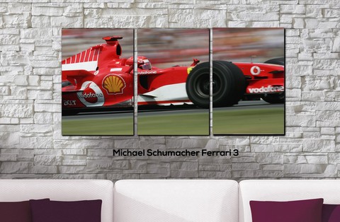 Cuadros - Tríptico Michael Schumacher 3 - comprar online
