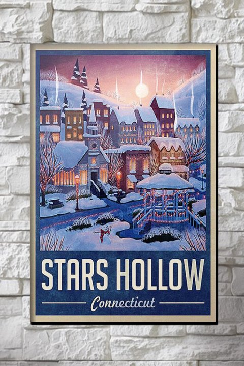 Cuadro Gilmore Girls Stars Hollow nevado - comprar online