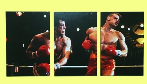 Cuadros - Tríptico Rocky vs Iván Drago